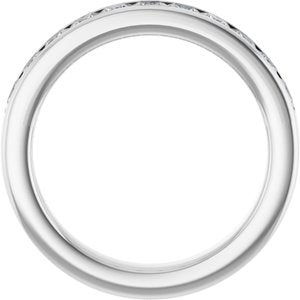 14K White 1 CTW Diamond Anniversary Band-Square