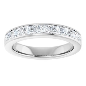 14K White 1 CTW Diamond Anniversary Band-Square