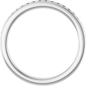 14K White 3/4 CTW Lab-Grown Diamond Anniversary Band-Round