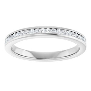 14K White 1/5 CTW Lab-Grown Diamond Anniversary Band-Round