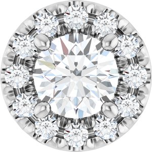 14K White 1/3 CTW Lab Grown Diamond Pendant-Lab-Grown Diamond-4.1Mm :: 1/3 Ctw