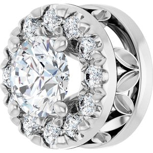 14K White 1/3 CTW Lab Grown Diamond Pendant-Lab-Grown Diamond-4.1Mm :: 1/3 Ctw