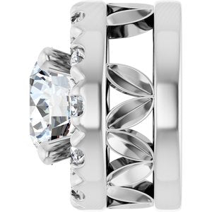 14K White 1/3 CTW Lab Grown Diamond Pendant-Lab-Grown Diamond-4.1Mm :: 1/3 Ctw