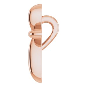 14K Rose 10x7.72 mm Cross Pendant-Polished