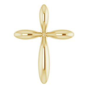 14K Yellow 10x7.72 mm Cross Pendant-Polished