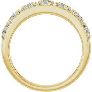 14K Yellow 1 CTW Lab-Grown Diamond Ring-Round-3 Mm
