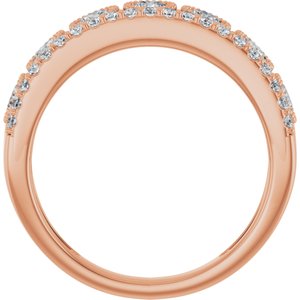 14K Rose 1 CTW Lab-Grown Diamond Ring-Round-3 Mm