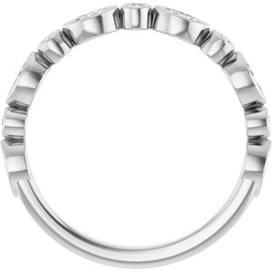 14K White 1/4 CTW Natural Diamond Anniversary Band-Marquise