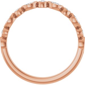 14K Rose 1/5 CTW Natural Diamond Anniversary Band-Marquise