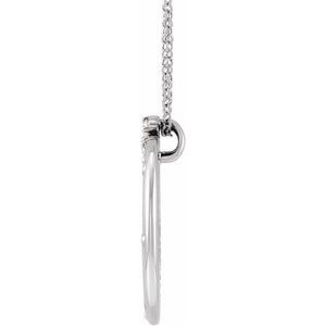 14K White 1/4 CTW Lab-Grown Diamond Crescent Moon 16-18" Necklace-Lab-Grown Diamond-.8Mm :: 1/4 Ctw