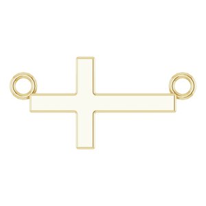 14K Yellow 12x5.9 mm Sideways Cross 16-18" Necklace-16-18 In-Polished