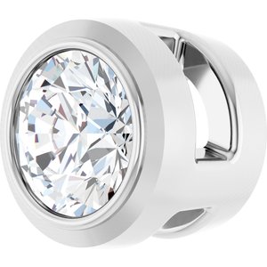 14K White 1/10 CT Natural Diamond Slide Pendant-Natural Diamond-3Mm :: 1/10 Ct