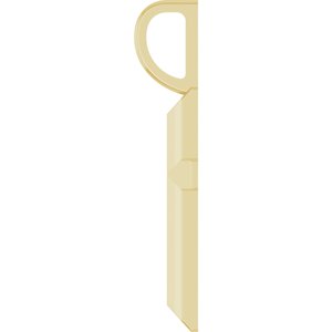 14K Yellow Knife-Edge Cross Pendant-Polished