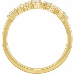 14K Yellow 1/4 CTW Lab-Grown Diamond Scattered Stackable Ring-Round-2.3 Mm