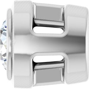 14K White .06 CT Natural Diamond Slide Pendant-Natural Diamond-2.5Mm :: 0.06 Ct