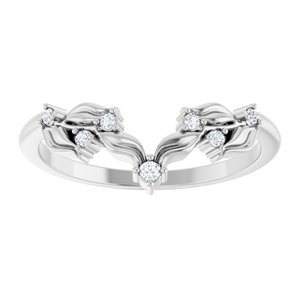 14K White .06 CTW Lab Grown Diamond Contour Band-Round-1.5 Mm