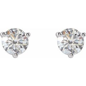 Platinum .03 CTW Natural Diamond Earrings-Pair-1.5Mm :: 0.03 Ctw