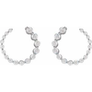 14K White 7/8 CTW Lab-Grown Diamond Front-Back Earrings-Lab-Grown Diamond