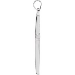 Sterling Silver 32.5x18 mm Cross Pendant-Polished