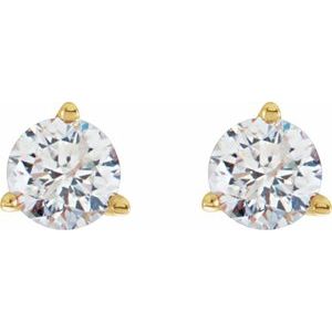 14K Yellow 1/4 CTW Natural Diamond Stud Earrings-Pair-3.2Mm :: 1/4 Ctw