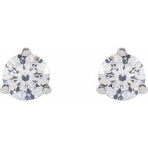 14K White 1/2 CTW Lab-Grown Diamond Stud Earrings-Pair-4Mm :: 1/2 Ctw