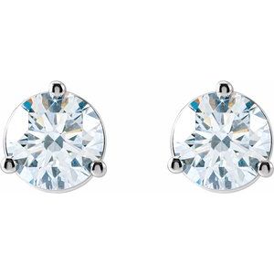 14K White 1 1/4 CTW Lab-Grown Diamond Stud Earrings-Pair-5.5Mm :: 1 1/4 Ctw