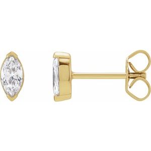 14K Yellow 1/3 CTW Lab-Grown Diamond Stud Earrings-Pair-5 X 3Mm :: 1/3 Ctw