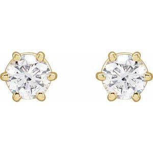 14K Yellow 1/2 CTW Natural Diamond Stud Earrings-Pair-4Mm :: 1/2 Ctw