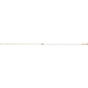 14K Rose 1/10 CT Natural Diamond 6 1/2-7 1/2" Bracelet-Natural Diamond-Round