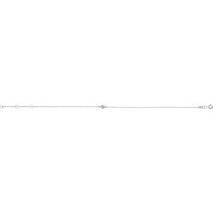 14K White 1/10 CT Natural Diamond 6 1/2-7 1/2" Bracelet-Natural Diamond-Round
