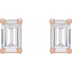 14K Rose 3/4 CTW Lab-Grown Diamond Earrings-Pair-5 X 3Mm :: 3/4 Ctw