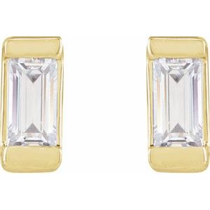 14K Yellow .08 CTW Lab-Grown Diamond Earrings-Pair-3 X 1.5Mm :: .08 Ctw