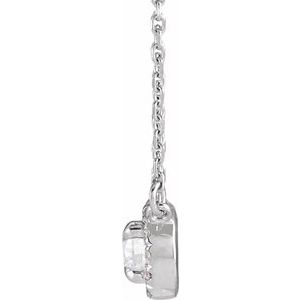 14K White 1/3 CTW Lab-Grown Diamond French-Set 16-18" Necklace-Lab-Grown Diamond-4Mm :: 1/3 Ctw