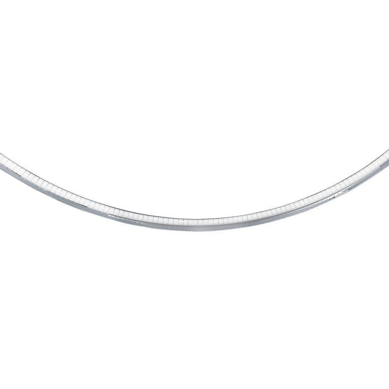 Silver 6mm Omega Chain-White | Lobster