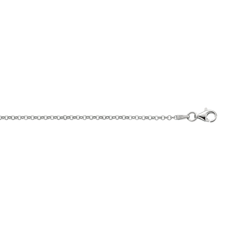 Silver 2mm Rolo Chain-White | Lobster