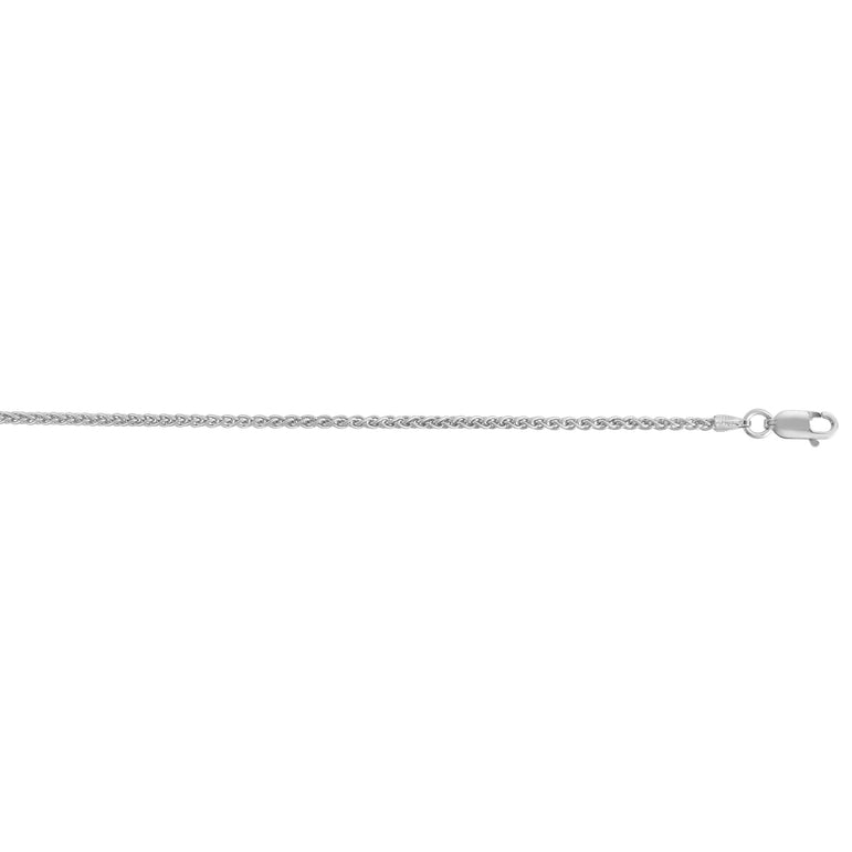 Silver 1.9mm Wheat Chain -White | Lobster