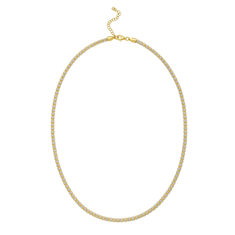 Gold Over Silver 3.8mm Ice Chain-Yellow | Lobster