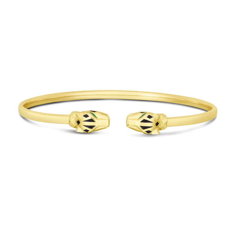 14K Panther Bangle-Yellow