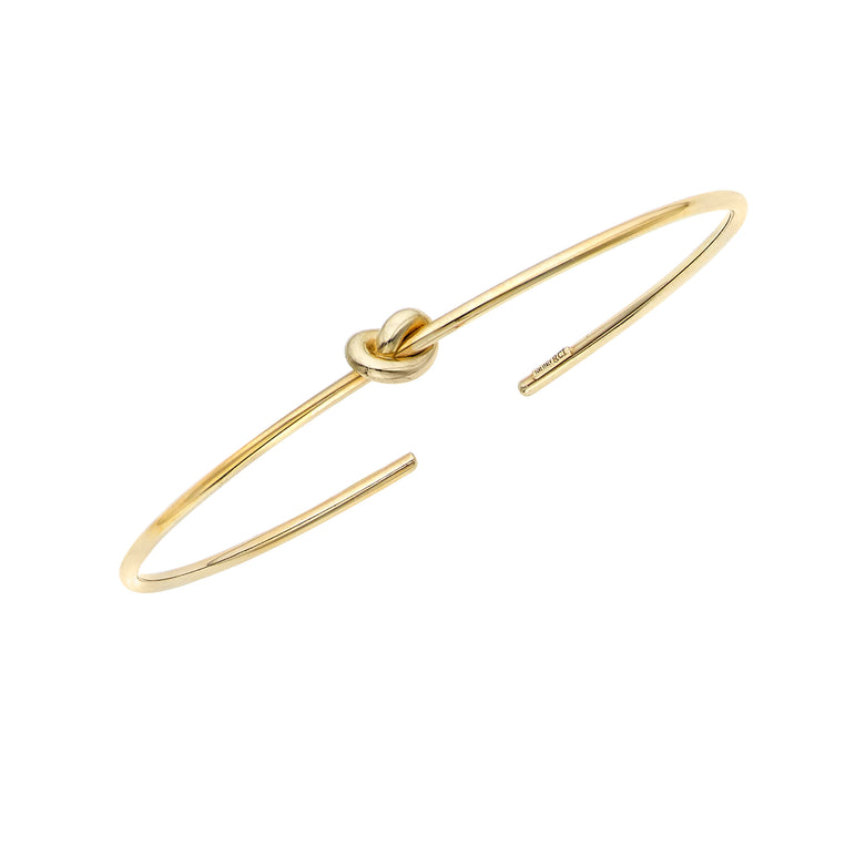 14K Amore Love Knot Bangle-Yellow
