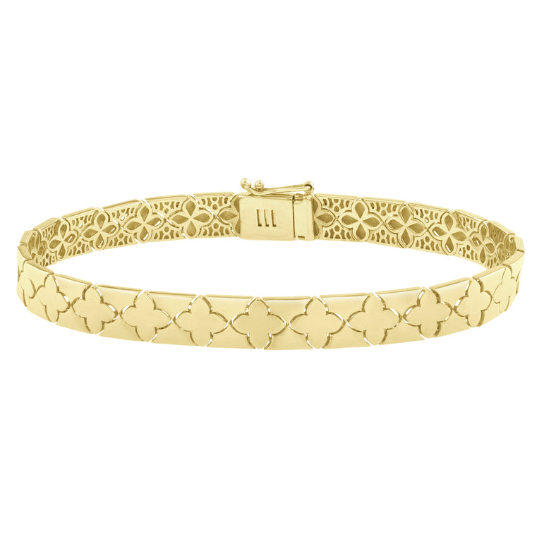 14K Clover Bracelet-Yellow | Box with Figure 8