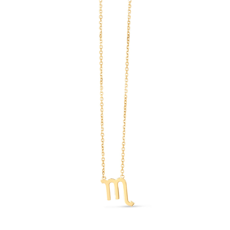 14K Gold Scorpio Necklace-Yellow | Spring Ring