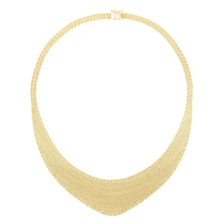 14K Cleopatra Necklace-Yellow | Box with 1-Side Push