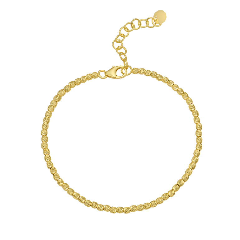 14K 2.3mm Bead Chain Necklace-Yellow | Lobster
