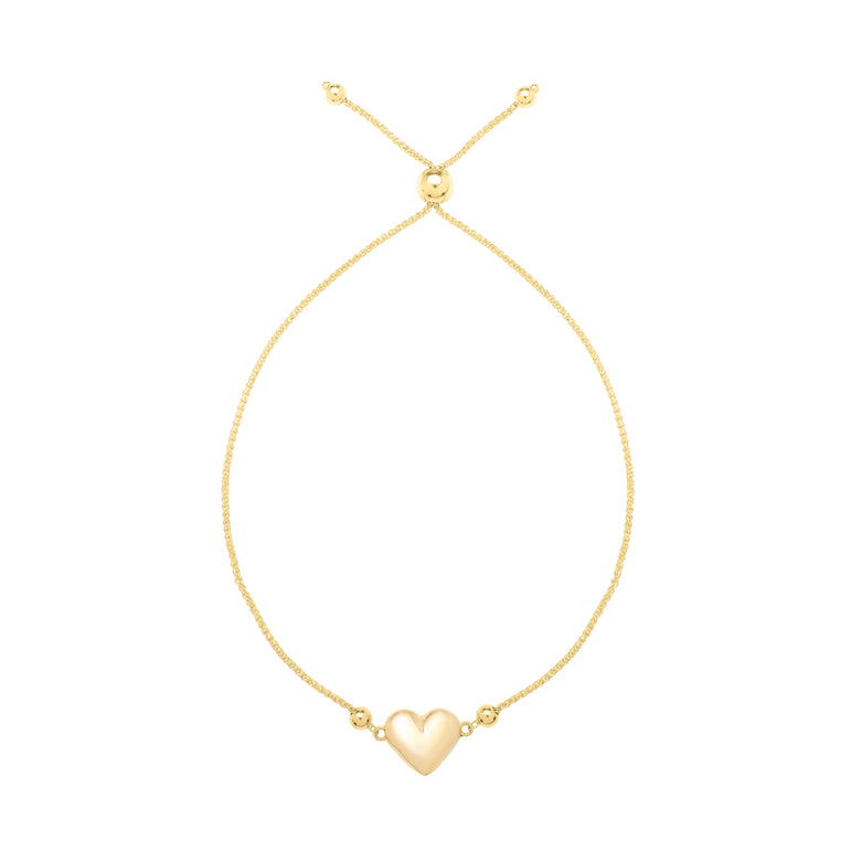 14K Adjustable Horseshoe Bolo Bracelet-Yellow | Draw String