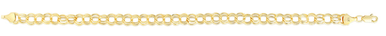 14K Yellow Gold Charm Bracelet -Yellow | Lobster
