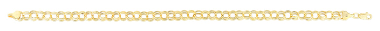 14K Gold Large Charm Bracelet-Yellow | Lobster