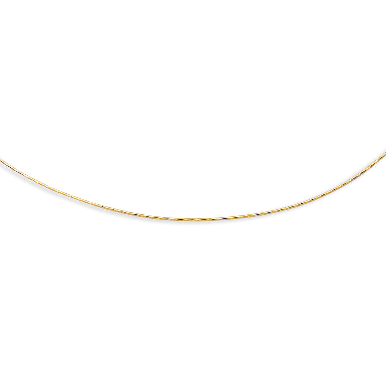 14K Gold 1.1mm Round Omega with Screw Back Lock-Yellow | Lobster