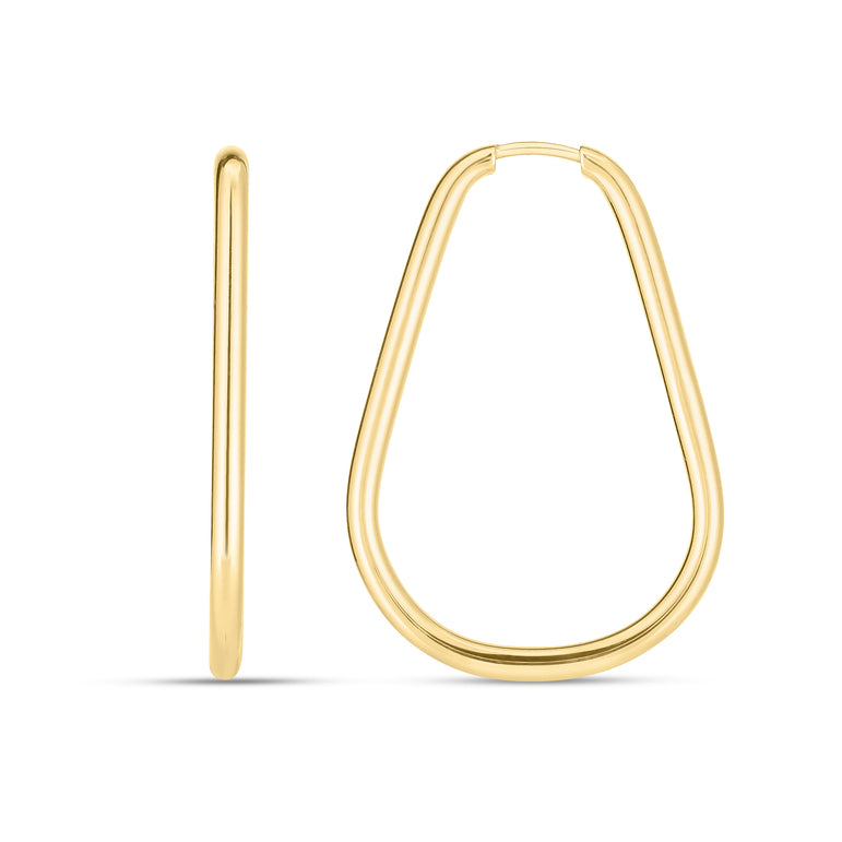 14K Endless Pear Hoop Earring-Yellow | Endless