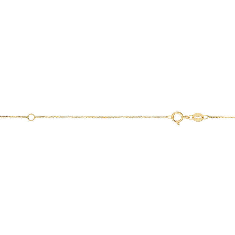 14K Gold 0.51mm Double Extendable Box Chain-Yellow | Lobster
