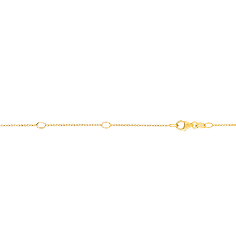 14K Gold 0.97mm Double Extendable Cable Chain-Yellow | Lobster